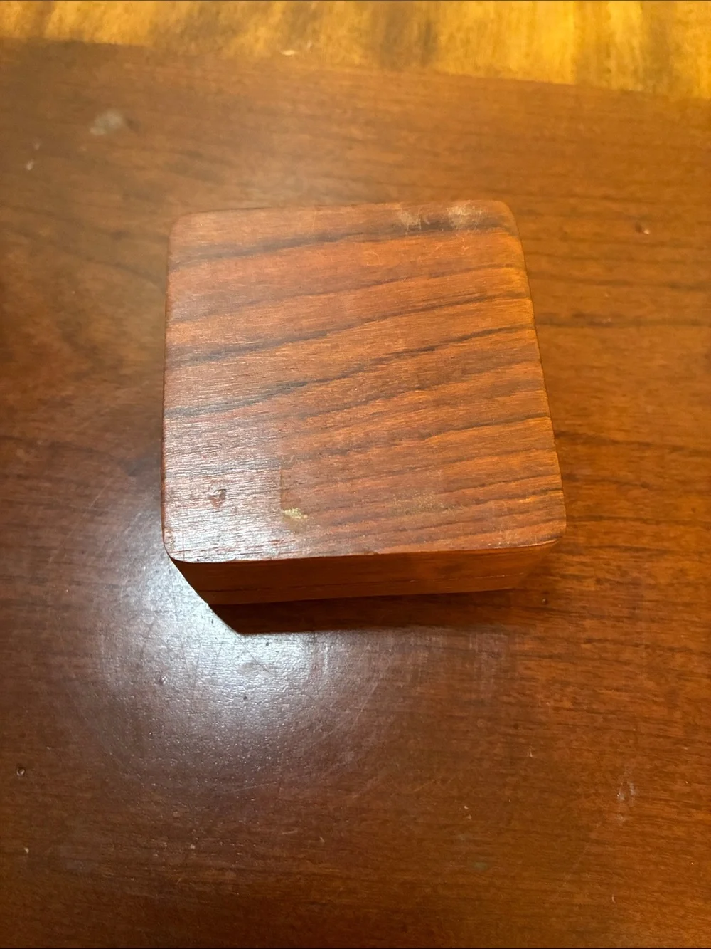 Hand Carved Wooden Trinket Box